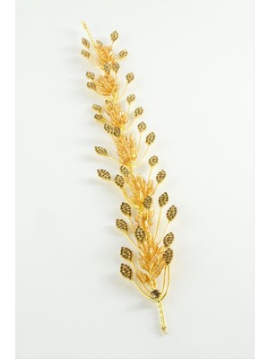 Renklime Yaprak Taşlı Saç Aksesuarı