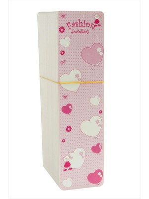 Renklime Kalp Dik Set Kolye Kartı