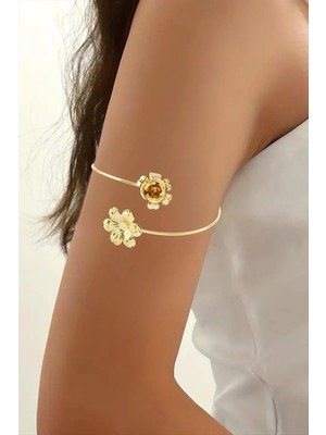 Renklime Gül Figürlü Üst Kol Pazu Bilekliği