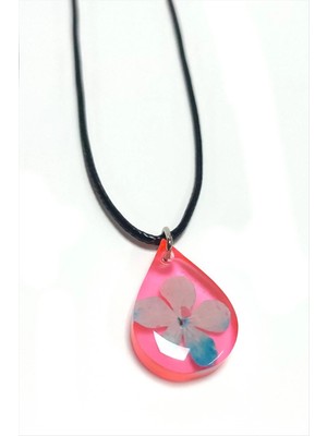 Renklime Kartopu Çiçeği Damla Epoksi Kolye