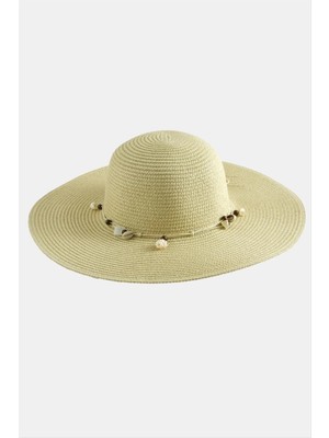 Renklime Boncuk Hasır Şapka