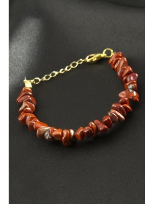 Zero Land Xmpdby Jasper Kırık Doğaltaş Bileklik - Kiremit