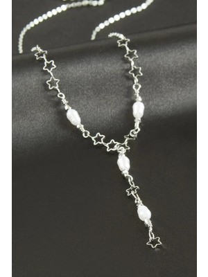 Renklime Yıldız Inci Y Kolye