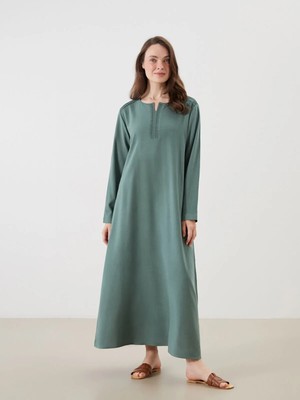 Lc Waikiki Yeni Sezon Dantel Detaylı A Kesim Keten Karışımlı Elbise