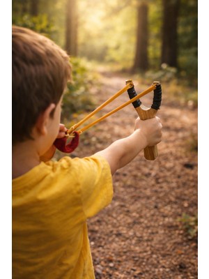 Seymen Bıçakçılık El Yapımı Ahşap Sapan | Dayanıklı ve Ergonomik | Hobi & Outdoor Kullanım