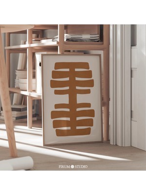 Ninastore Fırça Darbesi Sanatı/ Yanık Turuncu Baskı/ Anında Indirme/ Minimalist Poster/ Büyük Soyut Baskı/ Mod