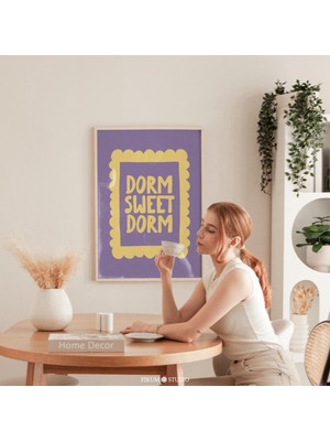 Ninastore Yurt Odası Temalı Duvar Sanatı - Cesur Retro Tipografi/ Maksimalist Eklektik Öğrenci Dekorasyonu | 0