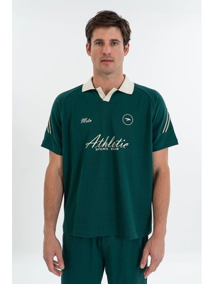 Maraton  Erkek Polo Yaka  Yeşil T-shirt