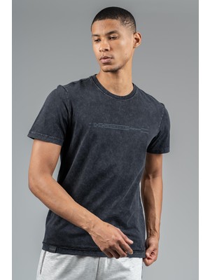Maraton Comfort Erkek Bisiklet Yaka  Siyah T-shirt