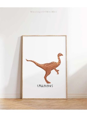 Ninastore Dinozor Temalı Çocuk Odası Duvar Sanatı / Yazdırılabilir Duvar Sanatı / Boho Çocuk Odası Dekorasyonu