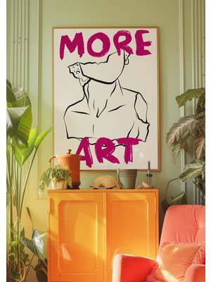 Ninastore Siyah Çizgi Sanatı Baskısı: Pembe Grafiti/ 70'ler Retro (Dijital Indirme)