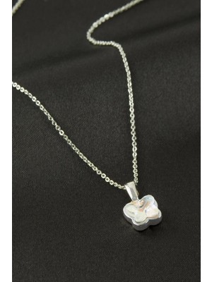 Renklime Kelebek Taşlı Kolye