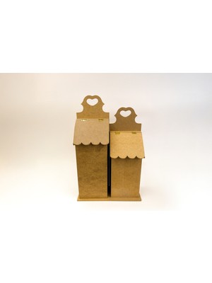 Feyza Design Büyük ve Küçük Takımlı Ahşap Poşetlik, Boyama Için Ideal Hediye Seçeneği