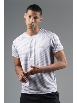 Maraton Regular Erkek Bisiklet Yaka  Beyaz T-Shirt