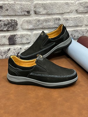 Derilax Hakiki Nubuk Deri Ortopedik Rahat Hafif Yumuşak Ekinci Erkek Ayakkabı