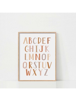 Ninastore Alfabe Posteri/ Boho Abc Baskısı/ Nötr Boho Çocuk Odası/ Yazdırılabilir Duvar Sanatı/ Çocuk Odası Po