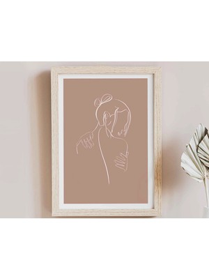 Ninastore Beden Olumlu Kadın Çizim Sanatı Baskısı: Boho Minimalist Dekor (Dijital Indirme)