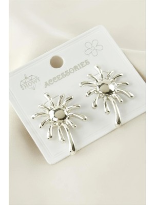 Renklime Ağaç Metal Küpe