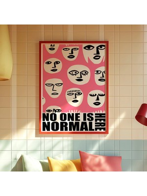 Ninastore Soyut Yüz Baskısı: Pembe Maksimalist Sanat/ Trend Ofis Dekorasyonu (Dijital Indirme)