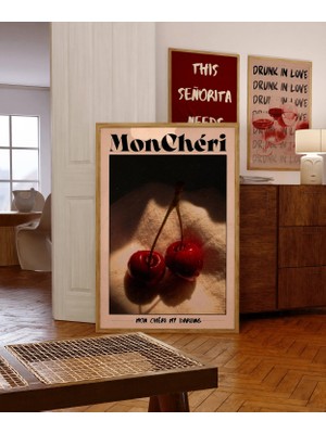 Ninastore Retro Kiraz Baskısı: 70'ler Psychedelic Mutfak Duvar Sanatı (Dijital Indirme)