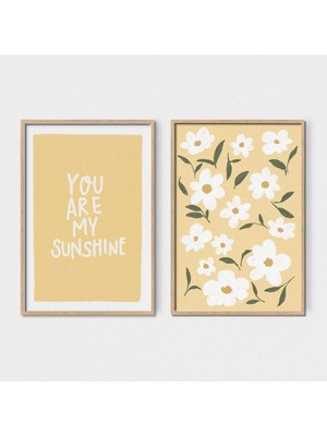 Ninastore Sen Benim Güneş Işığımsın Çocuk Odası Duvar Sanatı / Pastel Sarı Çocuk Odası Dekorasyonu / Yazdırıla