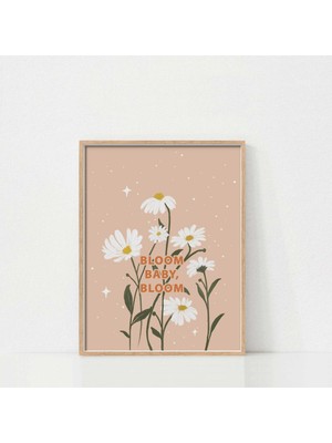 Ninastore Boho Çiçekli Çocuk Odası Dekorasyonu / Ilham Verici Alıntı Sanatı / Papatya Çiçeği Baskısı / Küçük K
