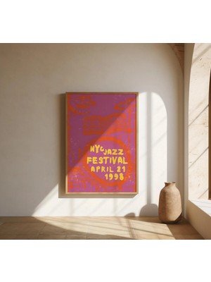 Ninastore 1998 New York Caz Festivali'ne Ait Eski Bir Poster | Güzel Sanatlar Posteri
