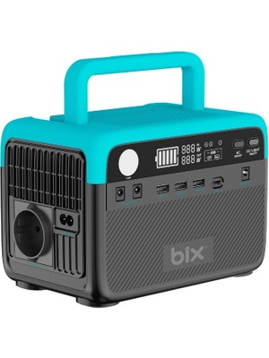 Bix PS60K 192WH 300W 230V 50Hz Saf Sinüs Taşınabilir Güç Istasyonu – Lifepo4, LED Ekran, Ac/dc/usb, Güneş Paneli Uyumlu Power Station
