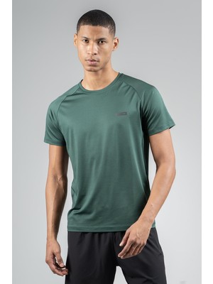 Maraton Regular Erkek Bisiklet Yaka  Yeşil T-Shirt