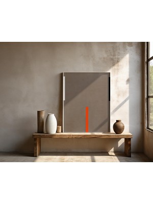 Ninastore Minimalist Modern Soyut Sanat | Nötr Bej Duvar Dekoru | Çerçeveli Poster