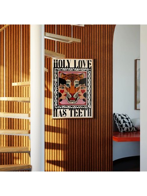 Ninastore Kutsal Kaplan Halk Sanatı Posteri/ Kutsal Aşk Baskısı