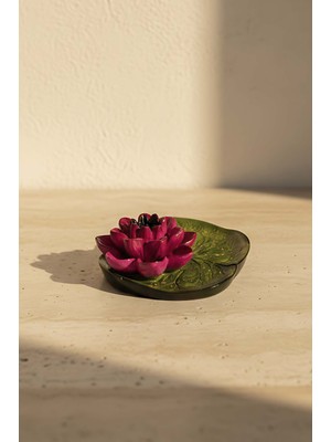 Pembe Lotus Çiçeği Dekoratif Tabak