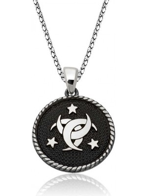 Marsilyan 925 Ayar Gümüş Teşkilatı Mahsusa Erkek Gümüş Kolye PT2610730 (72)