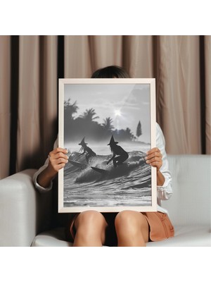 Ninastore Su Kayağı Yapan Cadılar Baskısı: Vintage Cadılar Bayramı Duvar Sanatı (Dijital Indirme)