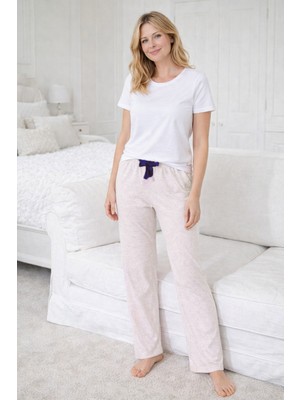 Remsa Kadın Yumoş Kumaş Tek Pijama Alt 28 Bej