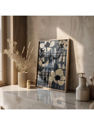 Ninastore Minimalist Siyah Beyaz Çiçek Sanatı Baskısı: Modern Ev Dekorasyonu (Dijital Indirme)