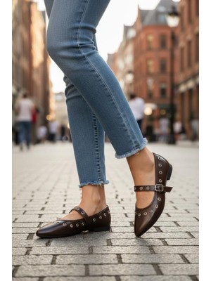 Papuçcity Sprs 03399 Kadın Günlük Zımbalı Babet