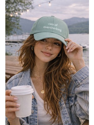SF Collection Unisex Ceo Of Overthinking Baskılı Spor Şapka – Ayarlanabilir Pamuklu Cap Günlük Kombin Şapkası