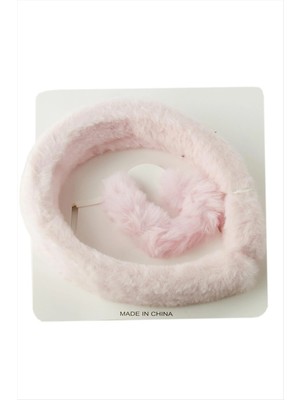 Renklime Tüylü Lastikli Toka Taç Set