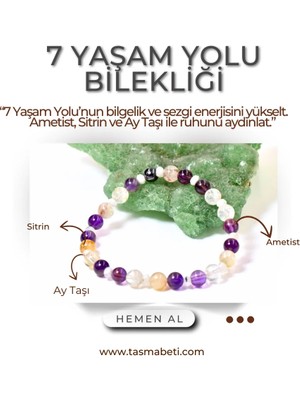 Doğaltaş 7 Yaşam Yolu Bilekliği – Bilgelik, Sezgi ve Ruhsal Derinlik