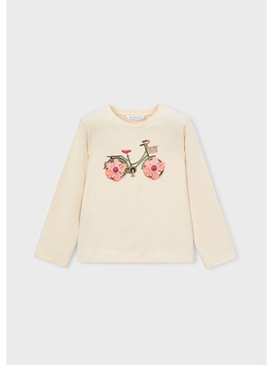 Mayoral Kız Çocuk Baskılı Uzun Kollu Tişört 3019