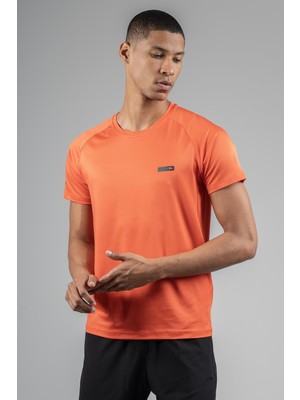 Maraton Regular Erkek Bisiklet Yaka  Turuncu T-Shirt