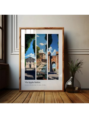 Ninastore Via Appia Antica Roma Seyahat Posteri: Bazilika/ Porta/ Hamamlar Yazdır