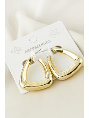 Renklime Oval Plastik Küpe