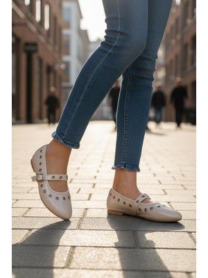 Papuçcity Sprs 03399 Kadın Günlük Zımbalı Babet