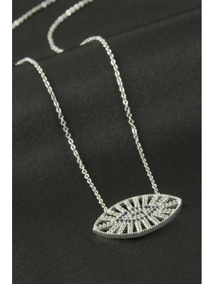 Renklime Göz Zirkon Taşlı Kolye