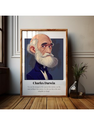 Ninastore Charles Darwin Sözü Posteri: Ilham Verici Bilim Sanatı