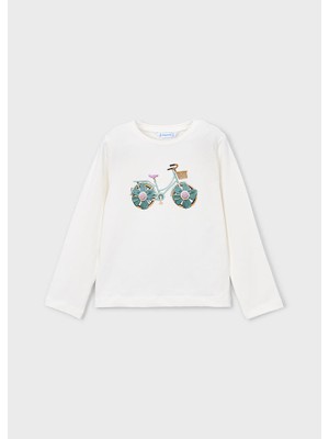 Mayoral Kız Çocuk Baskılı Uzun Kollu Tişört 3019