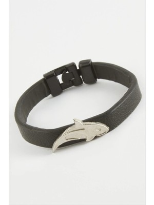 Renklime Yunus Kaliteli Suni Deri Bileklik