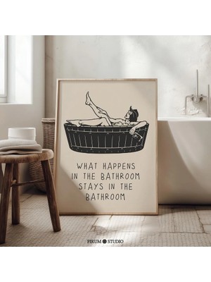 Ninastore Kovboy Kız Temalı Banyo Duvar Sanatı - Komik Batı Şapkası Illüstrasyonu / Rustik Çiftlik Evi Banyo D